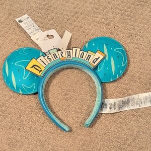 Disneyland Blue Mickey Mouse Ears Headband NWT